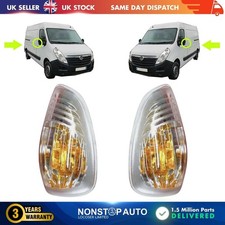 Door Wing Mirror Indicator Lens Right & Left Set For Vauxhall Movano 261603141R
