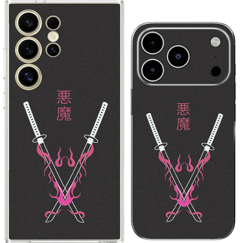 Synth wave ninja swords ogre - wave,