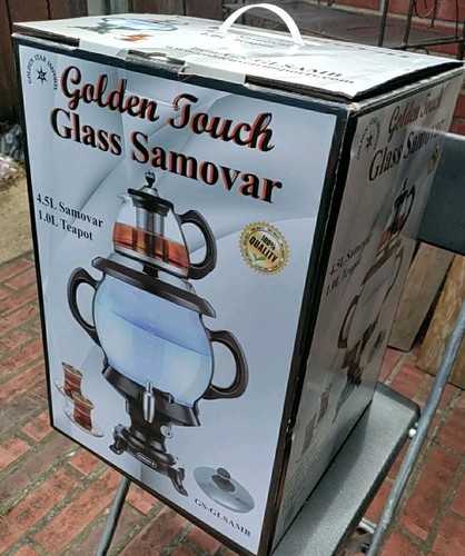 White electric samovar with - electric,