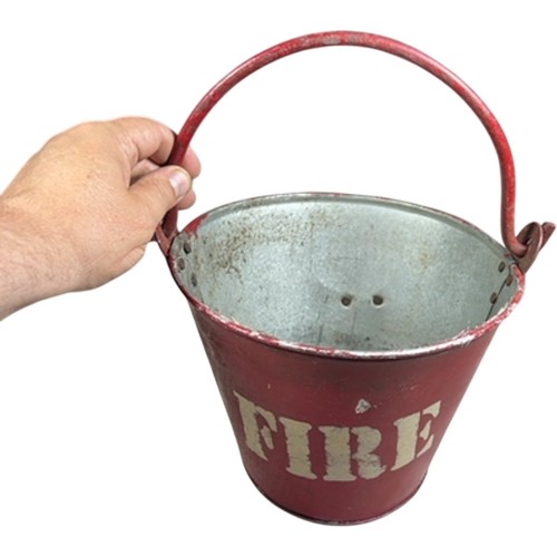 Vintage red metal - metal, bucket