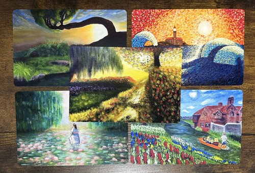 Impressionist postcards set - impressionist, of
