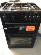 Beko FDG6201K Gas Cooker with Gas Hob 60cm Free Standing Black   (10210)