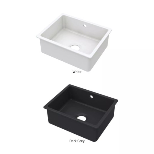 Fireclay single bowl - bowl, square