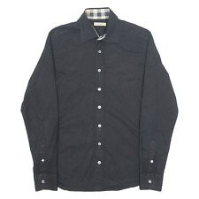 BURBERRY Mens Plain Shirt Black Long Sleeve S