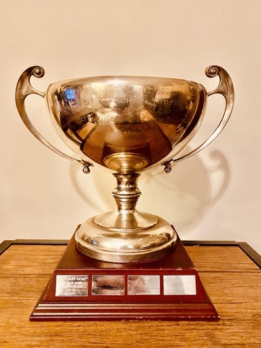 Big silver trophy - silver, retro