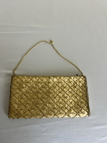 Vintage 1950s gold beaded - gold,