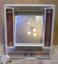 Vintage Vanity Light Make Up Swizzle Reversible Mirror By Phillips With Lights