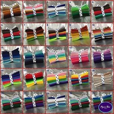 Mixed Felt Sheets Coloured  - Ten pack of - 10x10cm -or- 11x22cm pieces Sheets