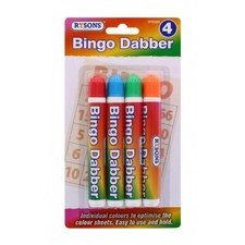 4 Piece Bingo Dabber Pens Red