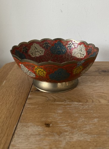 Vintage brass enamel medicine - vintage,