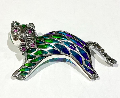 Sterling silver plique jour - sterling,