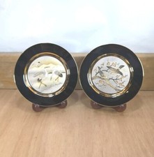 2 x 1983 Imperial Chokin Ltd Ed. 23cm Decorative Plates - Birds - Yoshinobu Hara