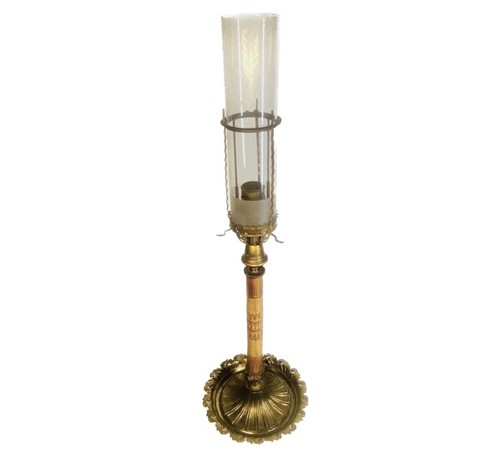 Victorian brass wood welsbach - wood,