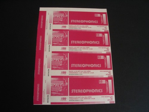Stereophonics set tickets - stereophonics, 4
