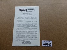 #442 Triang Hornby Model Railways SynchroSmoke Operating Instructions