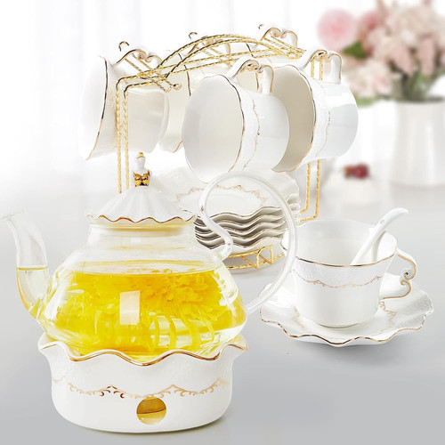 Luxury piece tea set with - tea,