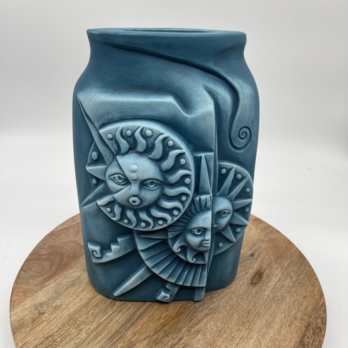 Aztec art pottery blue - aztec,