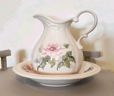 Vintage Small Wash Bowl & Jug | Cottagecore, Shabby Chic | 5.5in High