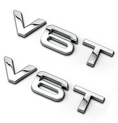 V6t chrome badge pair - badge,
