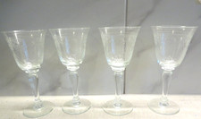 BOHEMIAN CRYSTAL LADY HAMILTON PALL MALL ETCHED SHERRY/PORT GLASSES X 4