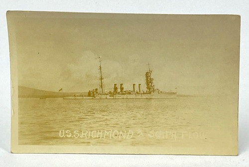 Uss richmond rppc postcard - richmond,