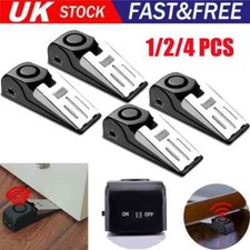 4Pcs 120dB Home Travel Security Wedge Door Stop Alarm Device Alert-Detection UK