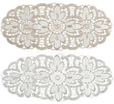 Floral Lace Oval Doilies Pack of 6 Traditional Doyleys Vintage Home Table Mat