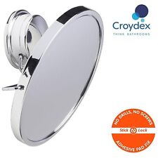 Croydex Anti-Fog Swivel Mirror Stick & Lock Shaving Makeup Bathroom Wall Mirror