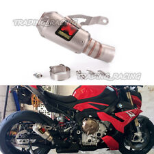 Motorcycle Exhaust Pipe Tail Muffler 60mm Slip On For BMW S1000RR S1000R 2021-23