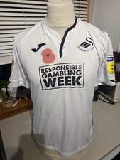 Rare Swansea City Match Worn Poppy Football Shirt M Joma Vintage Routledge