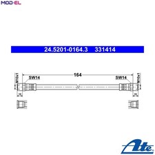 BRAKE HOSE 24.5201-0164.3 FOR