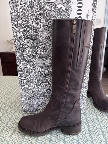 Duo brown knee boots calf - brown,
