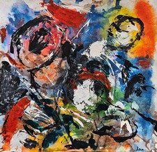 Asger Jorn Signed Abstract Oil