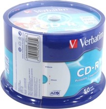 50 Genuine Verbatim Blank CD-R