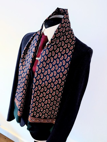 Men vintage paisley - paisley, blue