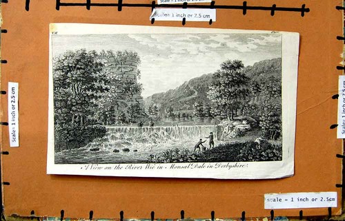 Original old antique print - antique,