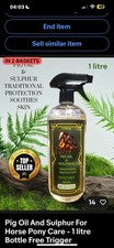 Pig Oil And Sulphur For  Horse Pony Care -  Bottle (Free Trigger)