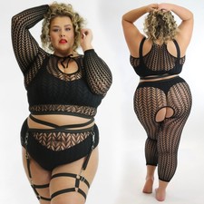 UK Size 6-32 Lace Fishnet