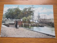 1906 Caversham Lock, Reading, Berks. Postcard. Boots Pelham Series No 748.