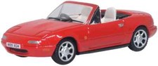 76MAZ001 Oxford Diecast 1:76 Scale Mazda MX5 Mk1 (Open) Classic Red