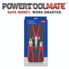 Knipex 002011 3 Piece Combination/Diagonal Cutters & Needle Nose Pliers Set Kit
