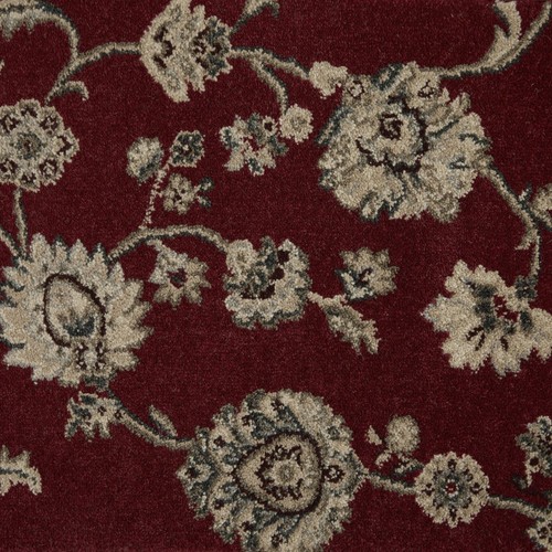 Deep red pattern carpet - red, 2m