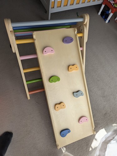 Climbing frame with slide - frame,