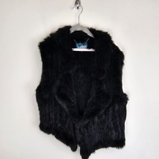 Soho Furrier Rabbit Hair Sleeveless Gilet Size M