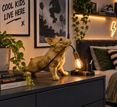 French bulldog table desk - /,