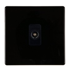 Hamilton Hartland CFX Colour 7BCTVB Jet Black 1 Gang Non-Isolated Television 1in