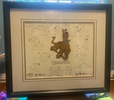 Scooby-Doo Model Sheet Cel Hanna & Barbera Signed Limited Edition 192/500 Framed