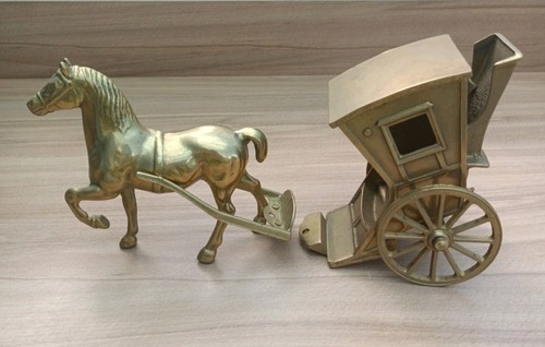Vintage brass horse - vintage,