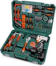 12V Cordless Drill Tool Kit 108 Pc Set by Hi-Spec – DIY Home Repair Tools Box