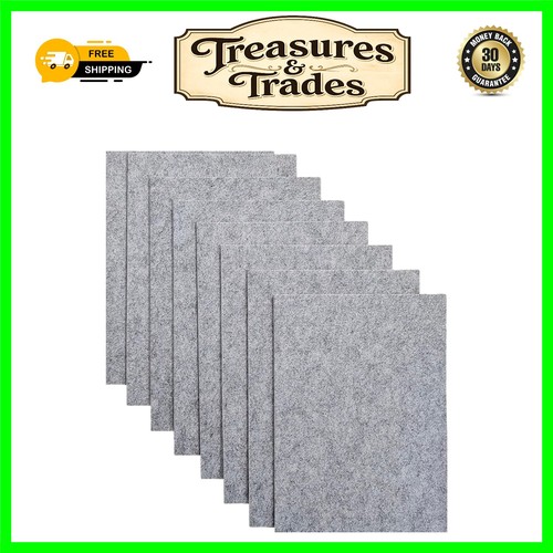 Solid grey felt sheets - grey, 8